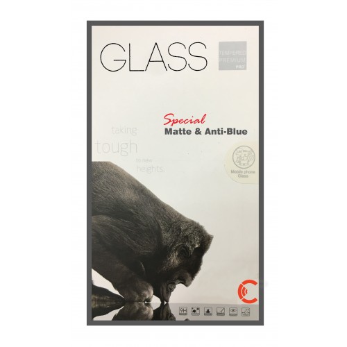 iP11/Xr Matte and Anti-Blue Tempered Glass Black